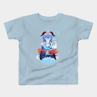 Ganyu negative space Kids T-Shirt